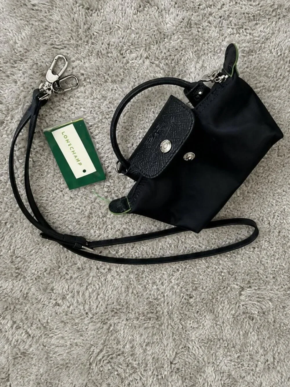 Longchamp Le Pliage Energy XS Crossbody - Black Stylish Travel Purse